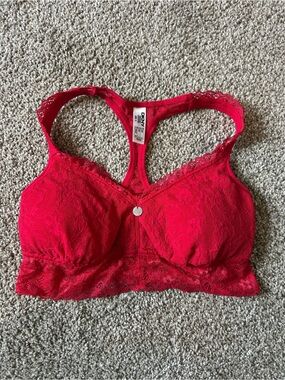 DKNY Red Lace Racerback Bralette